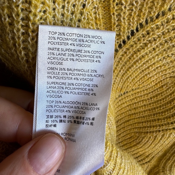 Anthropologie Keely Cable-Knit Sweater in Yellow-Mustard , Size XS - Picture 11 of 15